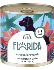 Консервы для собак FLORIDA с лососем и грушей