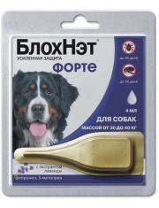 Капли для собак БлохНэт Форте от 30 до 40 кг с экстрактом лаванды