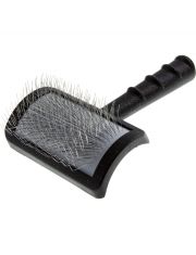 Пуходёрка для кошек и собак Pet Line DeLight мягкий корд с длинным зубом, средняя с большой ручкой