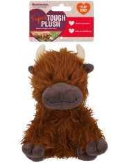 Игрушка для собак мягкая с канатом Rosewood "Бычок с рожками", коричневый