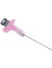 Дразнилка-удочка для кошек HOMECAT Silver Series из перьев, розовая