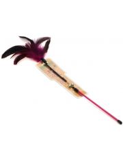 Дразнилка-удочка для кошек HOMECAT с перьями и колокольчиком, на пружине