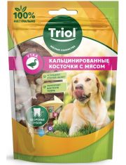 Лакомство для собак Triol Кальцинированные косточки с уткой