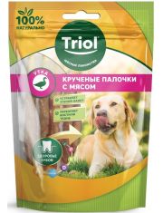 Лакомство для собак Triol Крученые палочки с уткой