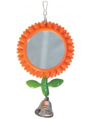 Игрушка для птиц Triol Подсолнух с зеркальцем и колокольчиком