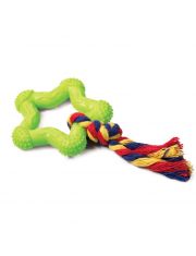 Игрушка для собак Triol Звездочка с веревкой из цельнолитой резины