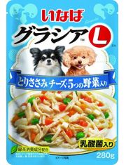 Влажный корм для собак Inaba Gracia L куриное филе с сыром и овощами 