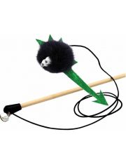 Удочка-дразнилка для кошек GoSi Динозавр Владимир из натуральной норки