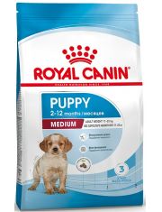 Сухой корм для щенков Royal Canin Medium Puppy корм сухой полнорационный длясредних пород (вес взрослой и от 11 до 25 кг) в возрасте до 12 месяцев