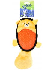 Игрушка для собак PetStar Бобёр с канатом и пищалкой