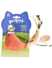 Игрушка для кошек Птичка с мятой и перьями, текстиль