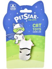 Игрушка для кошек с мятой "Лапка", серая/черная, плюшевая