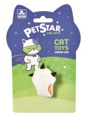 Игрушка для кошек с мятой "Лапка", белая/бежевая, плюшевая