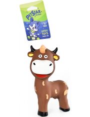 Игрушка для собак Бычок с пищалкой, латекс