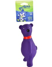 Игрушка для собак Мишка с пищалкой, латекс