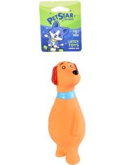 Игрушка для собак Собачка с пищалкой, латекс