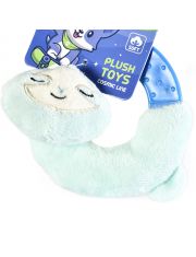 Игрушка для собак Колечко с пищалкой, плюш/пластик