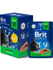 Влажный корм для кошек Brit Premium Цыпленок в соусе (Промо-набор 5+1)