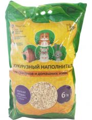 Наполнитель для животных Золотой Кот из кукурузного стержня, крупная крошка