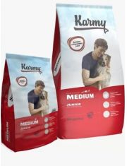 Сухой корм для щенков Karmy Medium Junior средних пород Индейка