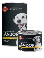 LАNDOR консервы для собак всех пород гусь с киноа