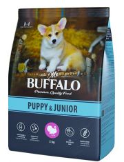 Сухой корм для щенков Mr.BUFFALO Puppy & Junior юниоров с индейкой