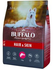 Сухой корм для собак Mr.BUFFALO Hair & Skin средних и крупных пород с лососем для чувствительной кожи