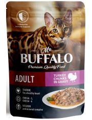 Влажный корм для кошек Mr.BUFFALO Adult Sensitive Индейка в соусе для чувствительного пищеварения