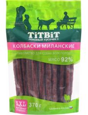 Лакомство для собак TiTBiT Колбаски Миланские XXL, выгодная упаковка