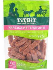 Лакомство для собак TiTBiT Нарезка из телятины XXL, выгодная упаковка