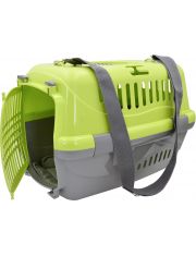 Переноска для животных Zooexpress Турне с прозрачной пластиковой дверцей, коврик и ремень в комплекте 42*29*29,5см