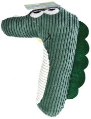 Игрушка для собак Крокодил с пищалкой, плюш/хлопок