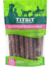 Лакомство для собак TiTBiT Палочки колбасные XXL, выгодная упаковка