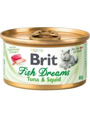 Консервы для кошек для кошек Brit Fish Dreams Тунец с кальмаром