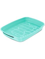 Туалет для кошек Gamma Леопольд с сеткой малый 340*260*50мм