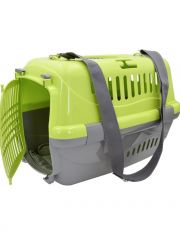 Переноска для животных Zooexpress Турне с пластиковой дверцей, коврик и ремень в комплекте 48*32*32 см