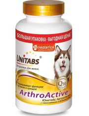 Витаминно-минеральный комплекс для собак Unitabs ArthroАctive поддерживает функции суставов и хрящей
