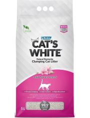 Наполнитель для кошачьего туалета Cat's White Baby Powder минеральный, комкующийся с ароматом детской присыпки