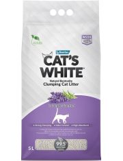 Наполнитель для кошачьего туалета Cat's White Lavender минеральный, комкующийся с ароматом лаванды