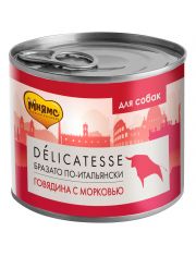 Консервы для собак Мнямс Delicatesse Бразато по-итальянски Говядина с морковью