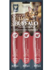 Изысканные колбаски для кошек Mr.BUFFALO с мясом говядины и утки