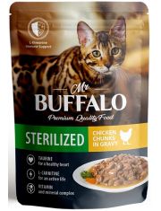 Влажный корм для кошек Mr.BUFFALO Sterilised Cat стерилизованных с цыплёнком в соусе