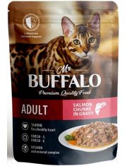 Влажный корм для кошек Mr.BUFFALO Adult Hair&Skin Cat Лосось в соусе для чувствительной кожи