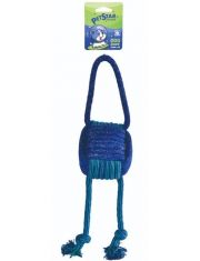 Игрушка для собак Мяч веревочный с канатом, текстиль 