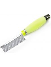 Расческа с частыми зубцами с силиконовой ручкой 