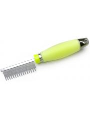 Расческа разнозубая с силиконовой ручкой