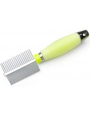 Расческа двухсторонняя с силиконовой ручкой 