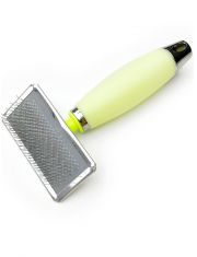 Пуходерка металлическая с силиконовой ручкой