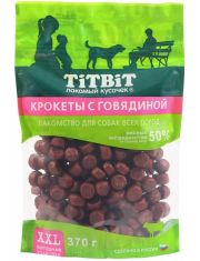 Лакомство для собак TiTBiT Крокеты с говядиной XXL, выгодная упаковка