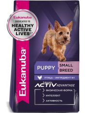 Сухой корм для щенков Eukanuba Puppy Small Breed мелких пород с птицей
